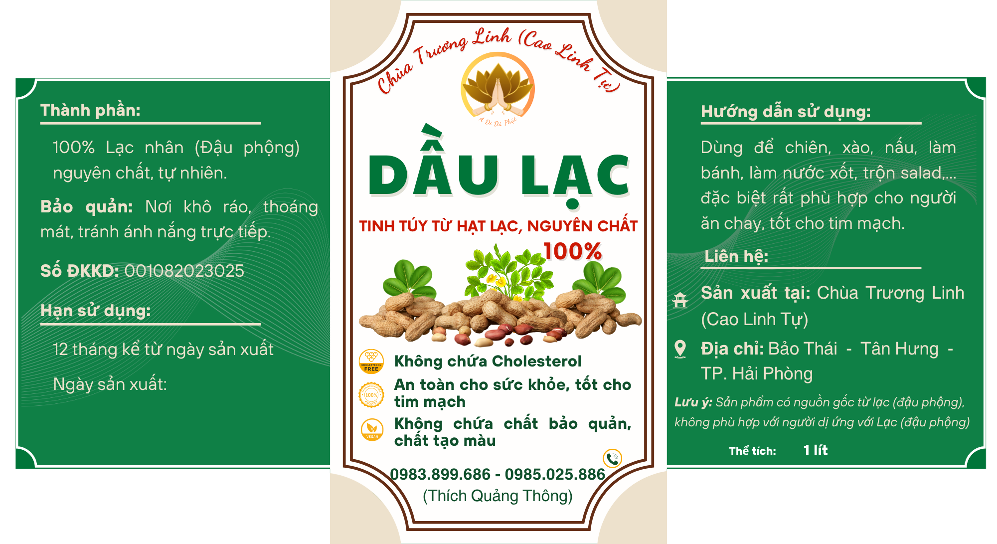 Dầu lạc 1 lít
