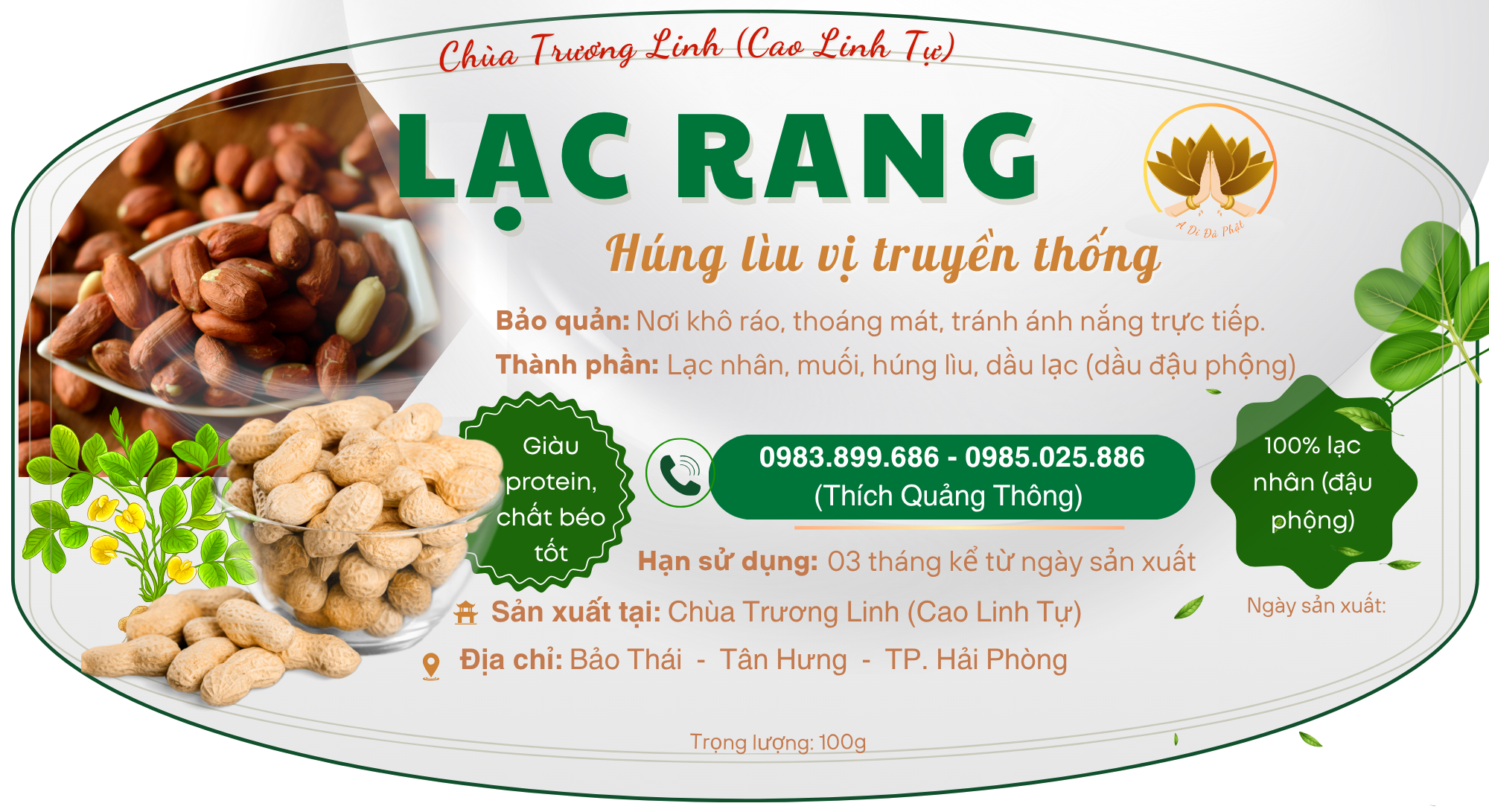 Lạc rang húng lìu truyền thống
